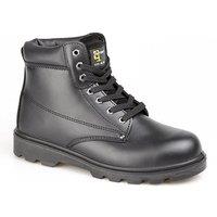 Grafters Men's Padded Leather Safety Boots in Black | Size: 14
