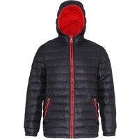 2786 Men's Hooded Water & Wind Resistant Padded Jacket in Black | Size: Large
