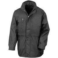 Result Men's Premium City Executive Breathable Winter Coat in Black | Size: XL