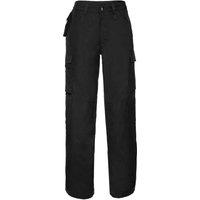 Russell Men's Work Wear Heavy Duty Trousers (Long) Pants in Black | Size: 30L