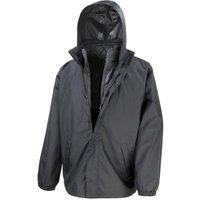Result Men's Core 3-in-1 Jacket With Quilted Bodywarmer Jacket in Black | Size: Small