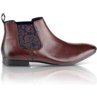 Silver Street London Men's Carnaby Leather Chelsea Boots in Wine | Size: 9