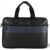 Silver Street London Men's Walter Leather Laptop Bag in Black