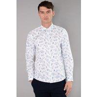 Steel & Jelly Men's Toile Animal Print Limited Edition Slim Fit Shirt in White | Size: Medium