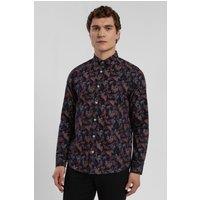 Steel & Jelly Men's Limited Edition Leaf Slim Fit Shirt in Black | Size: Large