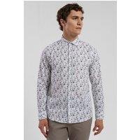 Steel & Jelly Men's Limited Edition Floral Slim Fit Shirt in White | Size: Large