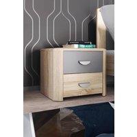 2 Drawer Bedside Table Cabinet Sonoma Oak - Yoop