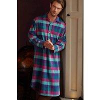British Boxers Men's 'Montrose' Check Brushed Cotton Nightshirt | Size: XL