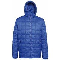 Box Quilt Hooded Zip Up Jacket