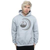 Harry Potter Men's Hogwarts Moon Hoodie in Grey | Size: Large