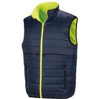 Result Men's Safeguard Reversible Soft Padded Safety Gilet in Yellow | Size: 4XL