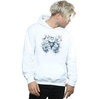 Disney Men's Nightmare Before Christmas Paint Spray Carers Hoodie in White | Size: Medium