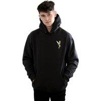 Disney Men's Tinkerbell Chest Hoodie in Black | Size: XL
