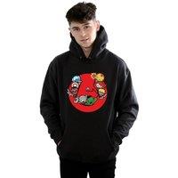 Marvel Men's Kawaii Avengers Ready Steady War Hoodie in Black | Size: 2XL