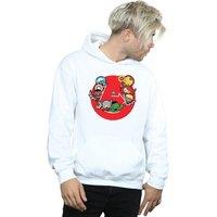 Marvel Men's Kawaii Avengers Ready Steady War Hoodie in White | Size: Small