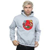 Marvel Men's Kawaii Avengers Ready Steady War Hoodie in Grey | Size: Small