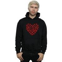 Disney Men's Mickey Mouse Heart Silhouette Hoodie in Black | Size: XL