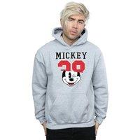 Disney Men's Mickey Mouse Split 28 Hoodie in Grey | Size: 2XL