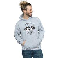Disney Men's Mickey & Minnie Mouse Mousecrush Mondays Hoodie in Grey | Size: 2XL