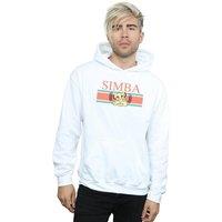 Disney Men's The Lion King Simba Stripes Hoodie in White | Size: 3XL