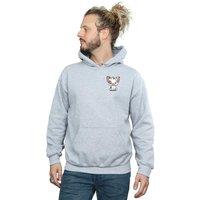Disney Men's Moana Pua The Pig Breast Print Hoodie in Grey | Size: Small