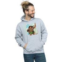 Disney Men's Moana Maui Hoodie in Grey | Size: Large
