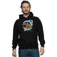 Disney Men's Moana & Maui Wave Hoodie in Black | Size: Medium