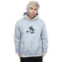 Star Wars Men's Christmas AT-AT Reindeer Hoodie in Grey | Size: Large
