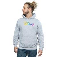 Disney Men's Colour Logo Hoodie in Grey | Size: 2XL