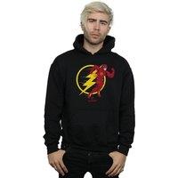 DC Comics Men's The Flash Running Emblem Hoodie in Black | Size: XL