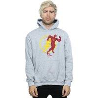 DC Comics Men's The Flash Running Emblem Hoodie in Grey | Size: 5XL