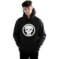 Marvel Men's The Punisher Skull Circle Hoodie in Black | Size: Small