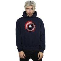 Marvel Men's Avengers Captain America Art Shield Hoodie in Navy | Size: Medium