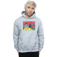 DC Comics Men's Batman Robin Slap Hoodie in Grey | Size: 5XL