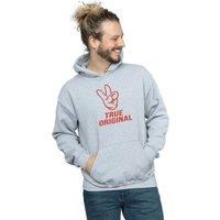 Disney Men's Mickey Mouse True Original Hoodie in Grey | Size: 2XL