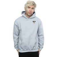 Disney Men's Mickey Mouse Dont Speak Breast Print Hoodie in Grey | Size: 2XL