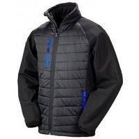 Result Men's Black Compass Padded Soft Shell Jacket | Size: Large