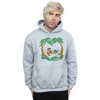 Disney Men's Lilo & Stitch Play Some Music Hoodie in Grey | Size: Medium