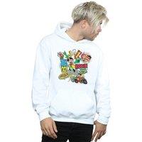 DC Comics Men's Teen Titans Go Robin Montage Hoodie in White | Size: XL