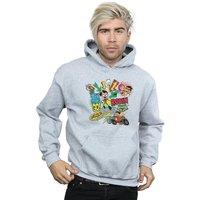 DC Comics Men's Teen Titans Go Robin Montage Hoodie in Grey | Size: Large