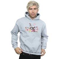 Disney Men's Mickey Mouse Love Friends Hoodie in Grey | Size: 5XL
