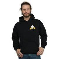 Disney Men's Donald Duck Backside Breast Print Hoodie in Black | Size: 2XL