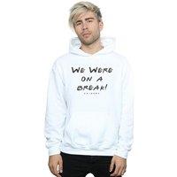Friends Men's We Were On A Break Text Hoodie in White | Size: 2XL