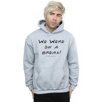 Friends Men's We Were On A Break Text Hoodie in Grey | Size: Small