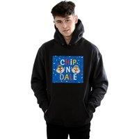 Disney Men's Chip N Dale Blue Frame Hoodie in Black | Size: Small
