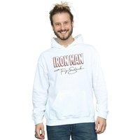 Marvel Men's Iron Man AKA Tony Stark Hoodie in White | Size: 2XL