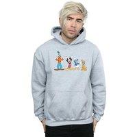 Disney Men's Mickey Mouse Friends Hoodie in Grey | Size: XL