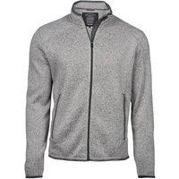 TEE JAYS Men's Knitted Outdoor Fleece Jacket in Grey | Size: 2XL