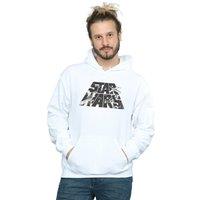 Star Wars Men's Logo Space Sketch Hoodie in White | Size: Small