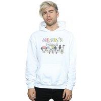 Disney Men's Mickey Mouse Friends Faded Nostalgia Hoodie in White | Size: 4XL
